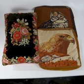 LOT OF THREE TEXTILES: PILLOW