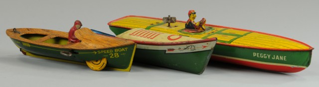 LOT OF THREE TIN LITHOGRAPHED SPEED