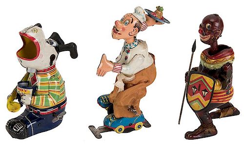 LOT OF THREE TPS WIND-UP TOYS.Lot