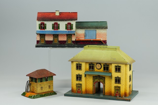 LOT OF THREE TRAIN STATION