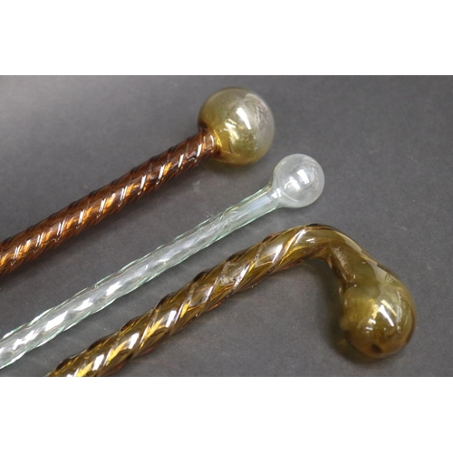Lot of three Victorian glass