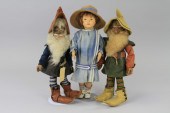 LOT OF THREE WOODEN DOLLS Lot