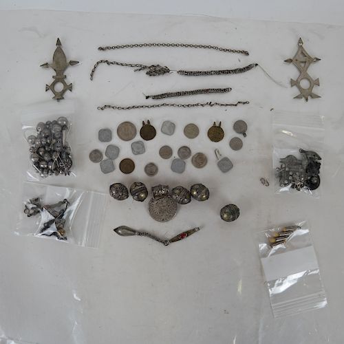 LOT OF TIBETAN SILVER JEWELRY