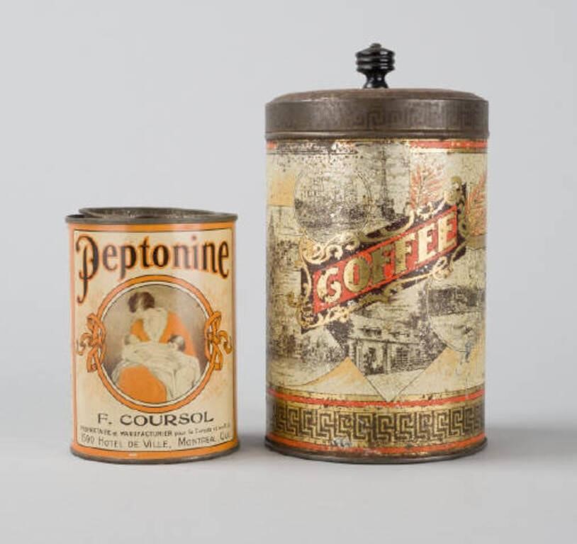 LOT OF TINSLot of two vintage tins: