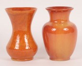 Lot of two 7 1/2" art pottery