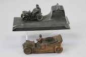 LOT OF TWO AUTO FIGURAL INKWEL