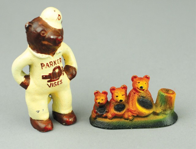 LOT OF TWO BEAR PAPERWEIGHTS
