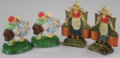 LOT OF TWO BOOKEND SETS Cast i