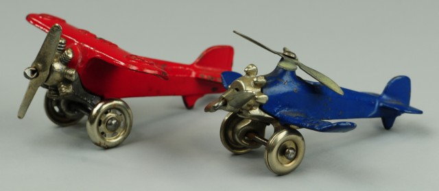 LOT OF TWO CAST IRON AIRPLANES