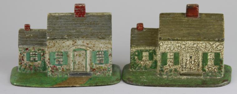 LOT OF TWO COTTAGE DOORSTOPS Gray