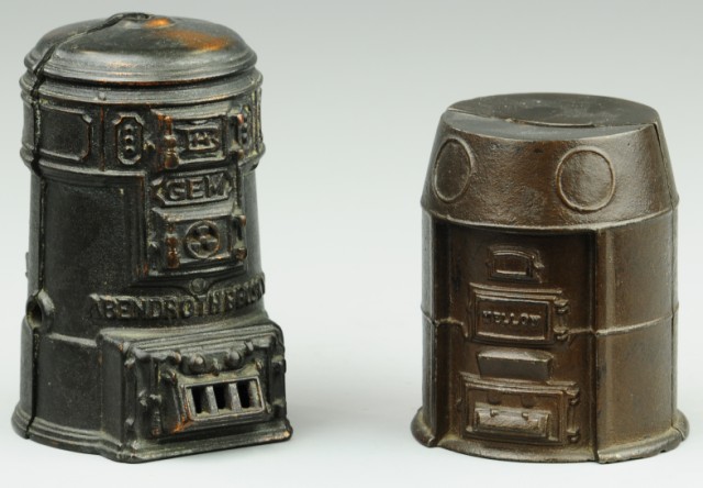 LOT OF TWO FURNACE STILL BANKS Cast