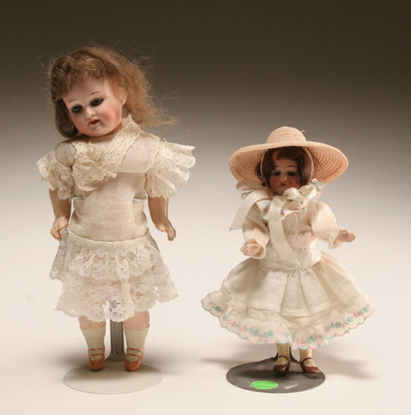 Lot of two German bisque head