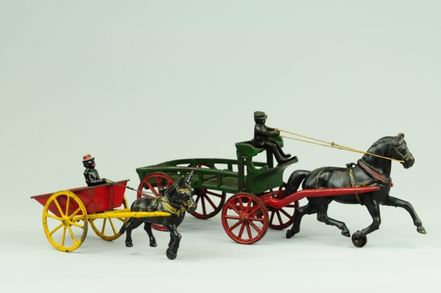 LOT OF TWO HORSEDRAWN WAGONS Both