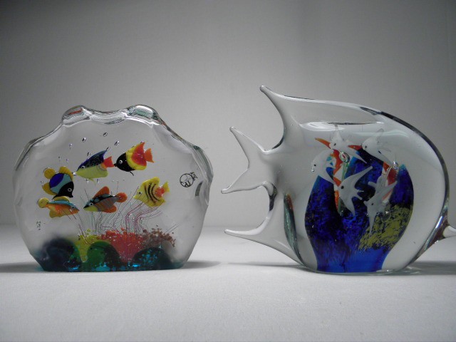 Lot of two Italian art glass