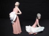 Lot of two Lladro porcelain fi