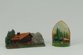 LOT OF TWO LOG CABIN IN WOODS