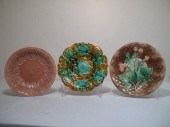 Lot of two Majolica low bowls