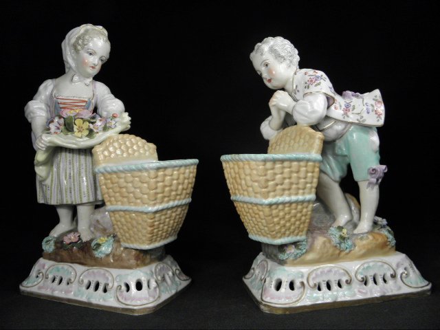 Lot of two Meissen German porcelain