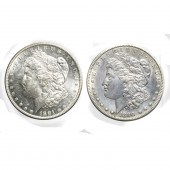 (LOT OF TWO) MORGAN DOLLARS: 1