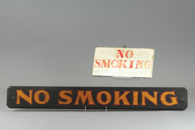 LOT OF TWO ''NO SMOKING'' SIGNS