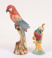 Lot of two porcelain birds: a