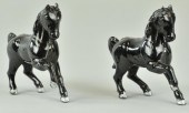 LOT OF TWO PRANCING HORSE STIL