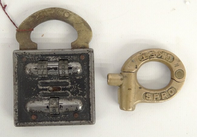 Lot of two rare bicycle locks.