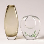 Lot of two Scandinavian art gl