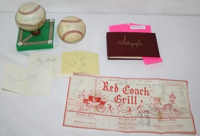 LOT OF TWO SIGNED BASEBALLS, AN