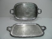 Lot of two silver plated servi
