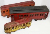 LOT OF TWO TRAIN CARS AND A TR
