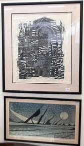 LOT OF TWO WOODBLOCKS, TO INCL