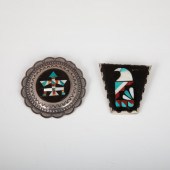 LOT OF TWO ZUNI MULTI-STONE IN