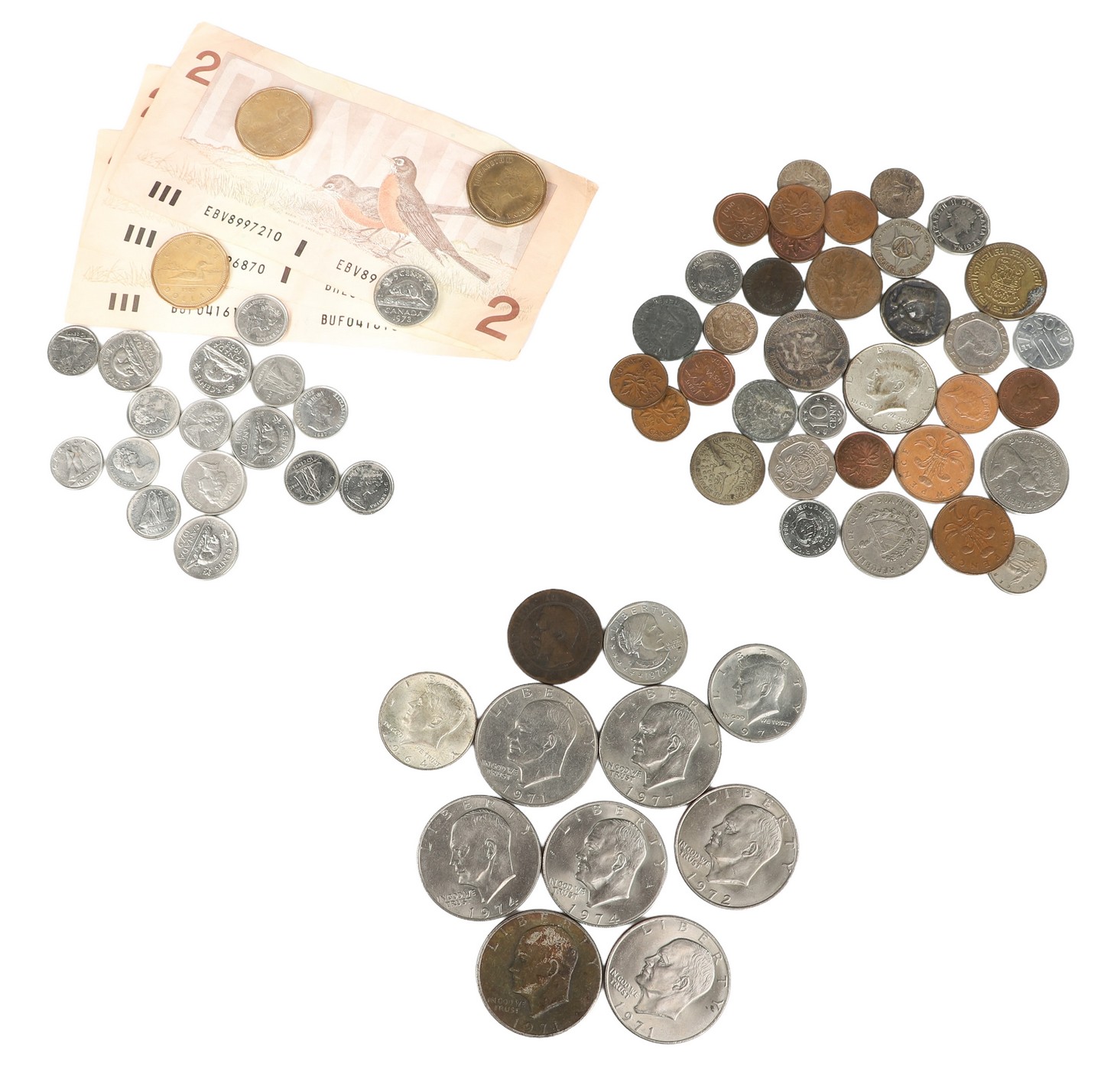 Lot of US & foreign coins,