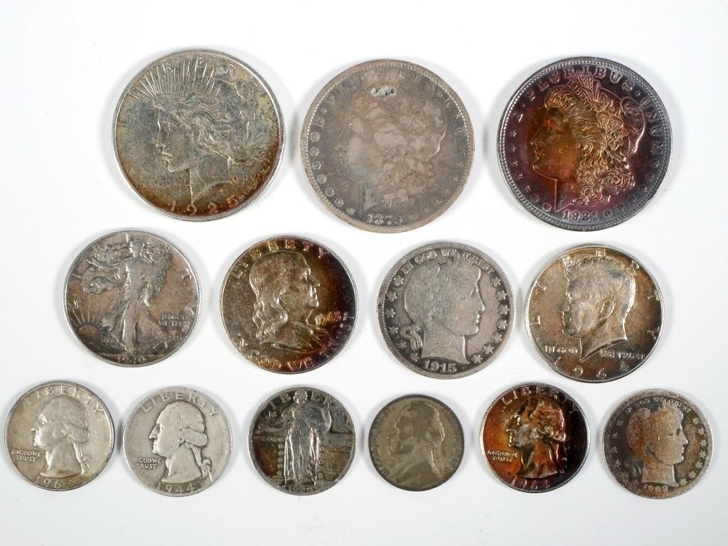 LOT OF US SILVER COINS, MORGAN