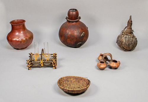 LOT OF VESSELS BASKETS AND BOWLSLot