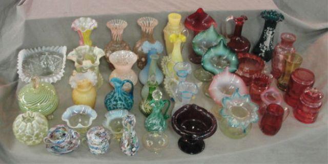 Lot of Victorian Glass. Dimensions: