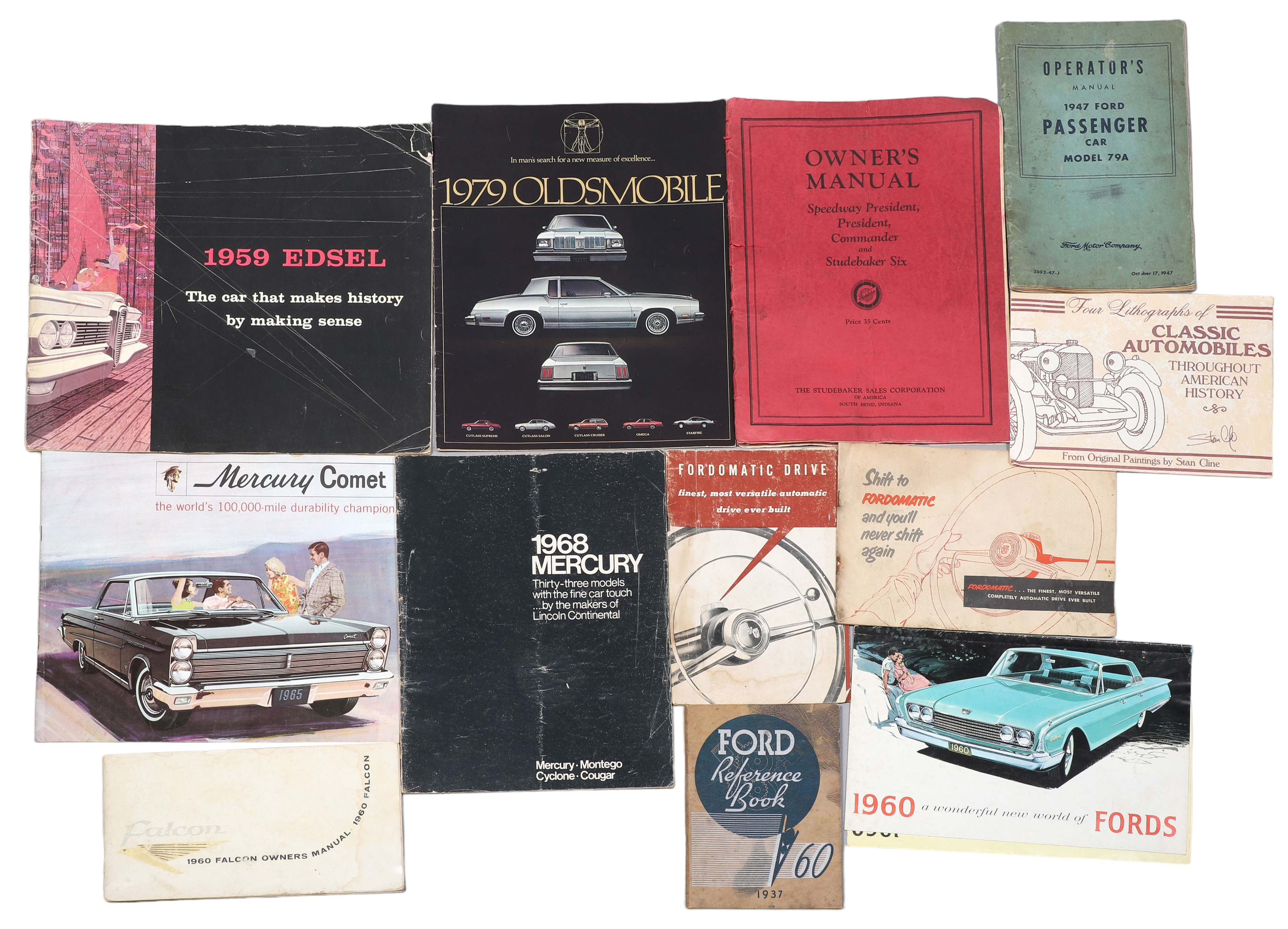 Lot of vintage automobile ephemera,