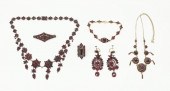 LOT OF VINTAGE BOHEMIAN GARNET