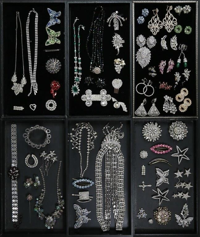 LOT OF VINTAGE RHINESTONE COSTUME
