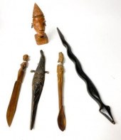 LOT OF WOOD CARVED ITEMSOne da