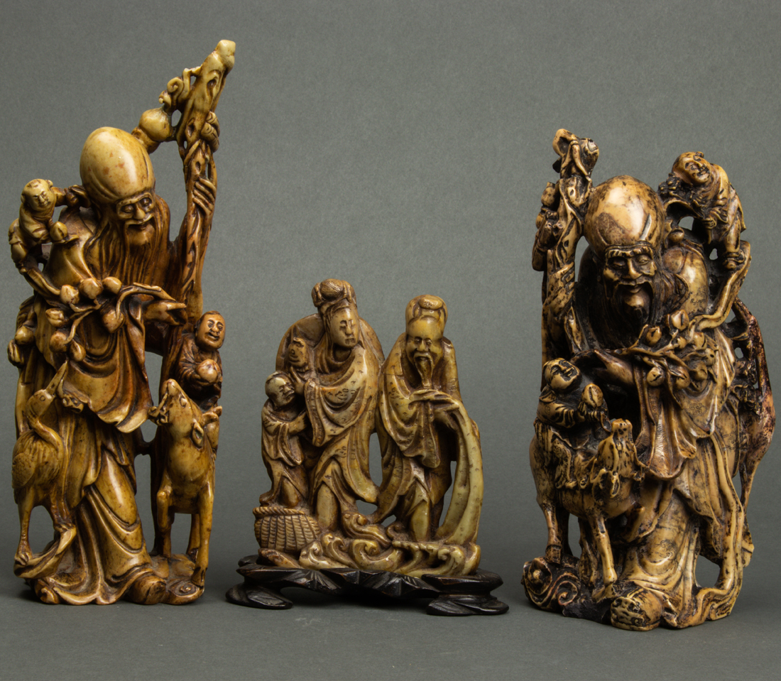 (LOT OF3) CHINESE SOAPSTONE