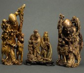 (LOT OF3) CHINESE SOAPSTONE CA