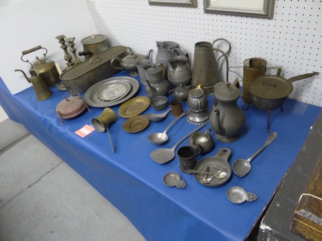 Lot over (25) pcs. various pewter