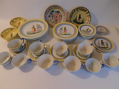 LOT QUIMPER POTTERY - DINNERWARELot