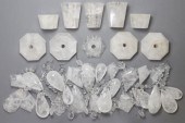 (LOT) ROCK CRYSTAL CHANDELIER