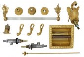 (LOT) SHERLE WAGNER GILT BRASS