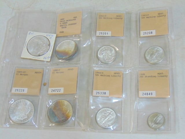 LOT SILVER COINS, 3 WALKING LIBERTY