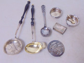 LOT SILVER, SLOTTED SPOON & LA
