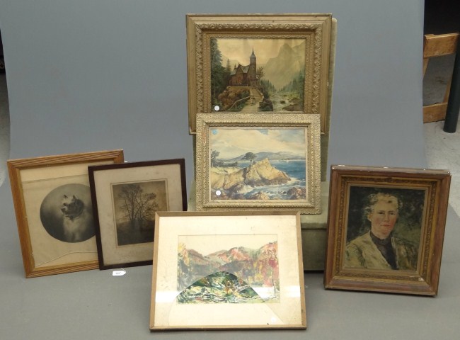 Lot six various Victorian frames